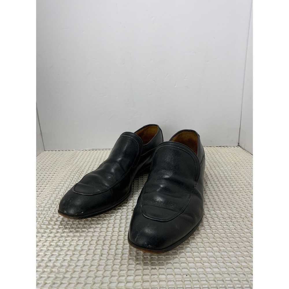 Church Custom Grade Leather Loafers Slip On Dress Shoes Men's size 7.5D Black‎